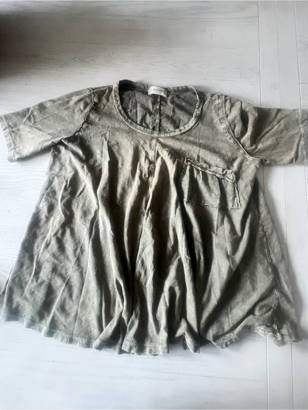 Altar'd State Mineral Wash Pocket Tee- Small